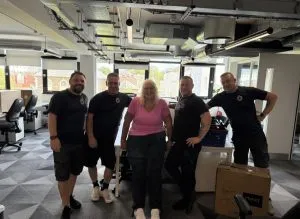 Business client during their office relocation with Glenn Removals